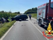 Incidente sulla Sp19: tre feriti, uno trasportato in elisoccorso