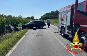 Incidente sulla Sp19: tre feriti, uno trasportato in elisoccorso