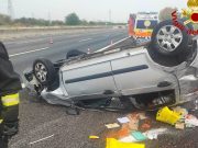 Incidente sull’A1 a Senna Lodigiana: coinvolte due auto, una si ribalta