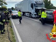 Dramma sulla SS234 a Lambrinia: incidente mortale, strada chiusa