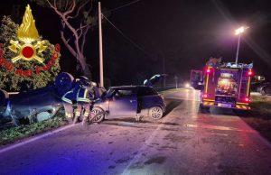 Scontro sulla SP126: un’auto si ribalta, un ferito in elisoccorso