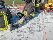 Incendio ai pannelli fotovoltaici di una cascina a Secugnago