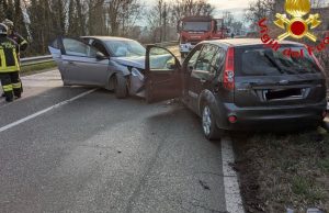 Scontro frontale sulla SP 169 a Cavenago d’Adda: tre persone coinvolte
