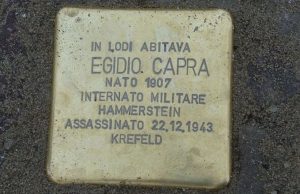 Giornata della Memoria, posata la pietra d’inciampo per Egidio Capra