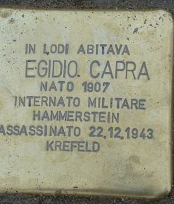 Giornata della Memoria, posata la pietra d’inciampo per Egidio Capra