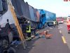 Maxi incidente in A1 a Guardamiglio: cinque mezzi pesanti coinvolti