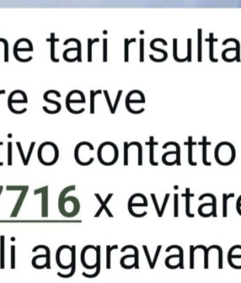 Truffe via SMS sulla TARI, l’allarme del Comune