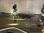 Fiamme alla ex Renault di San Colombano: a fuoco bancali di rame