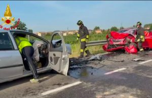 Frontale sulla SP 115 a Lodi Vecchio: interviene l’elisoccorso