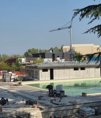 Piscina Ferrabini, il cantiere entra nel rush finale
